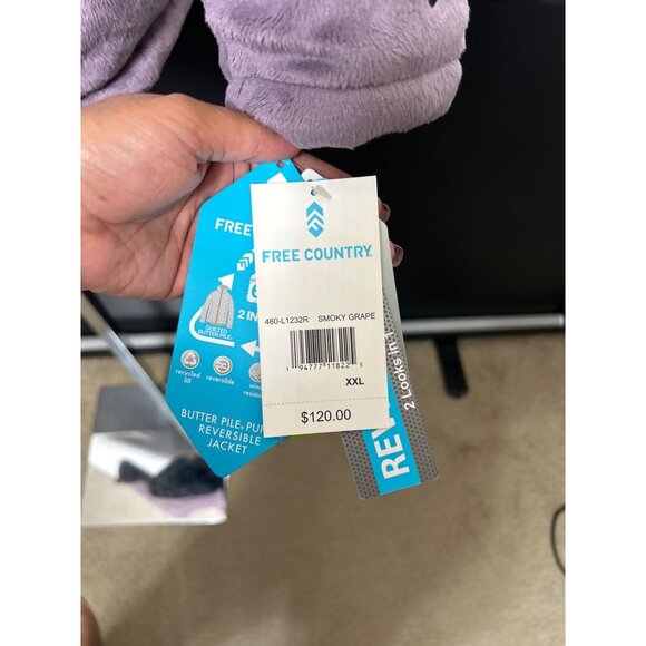 NWT Free Country Reversible Womens Puffer Jacket XXL Smoky Grape Polyester - Picture 3 of 7